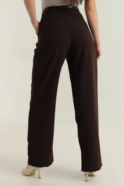 Poliviskon Kemerli Kadın Pantolon 413585