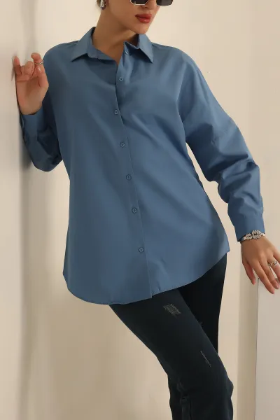Poplin Dokuma Bayan Gömlek 234845