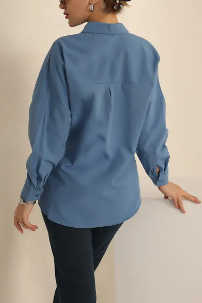 Poplin Dokuma Bayan Gömlek 234845