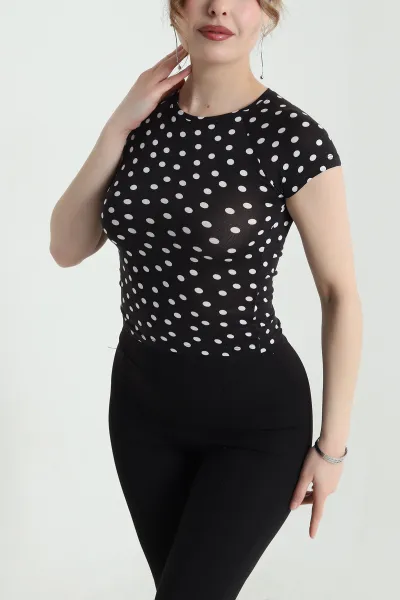 Puantiyeli Viskon Kadın Bluz 453685