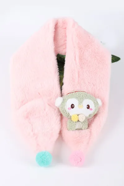 Pudra (0-10 Yaş) Ponponlu  Nakışlı     Peluş Bebek&Çocuk Atkı&Aksesuar 410942