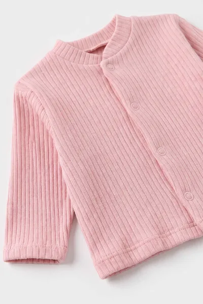 Pudra (0-3 Ay) Raporlu Penye Kutulu Unisex 5'li Hastane Çıkış Seti 476626