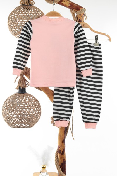 Pudra (1-3 yaş) Kuş Baskılı Kız Çocuk Pijama Takımı 137403