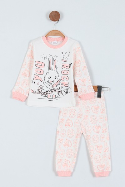 pudra-1-3-yas-tavsan-baskili-kiz-cocuk-pijama-takim-219643