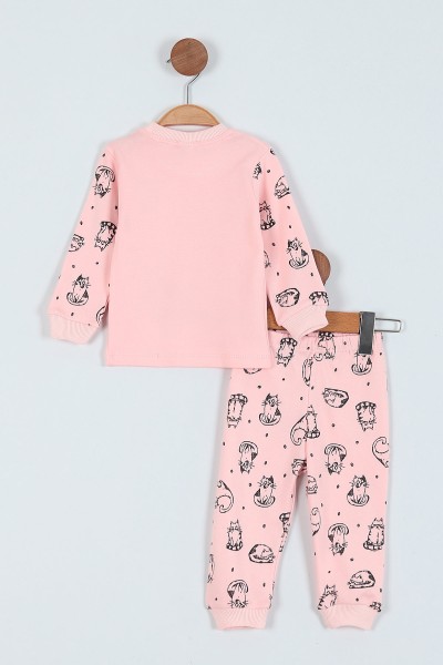 Pudra (1-3 Yaş) You Rock Baskılı Kız Çocuk Pijama Takım 219638