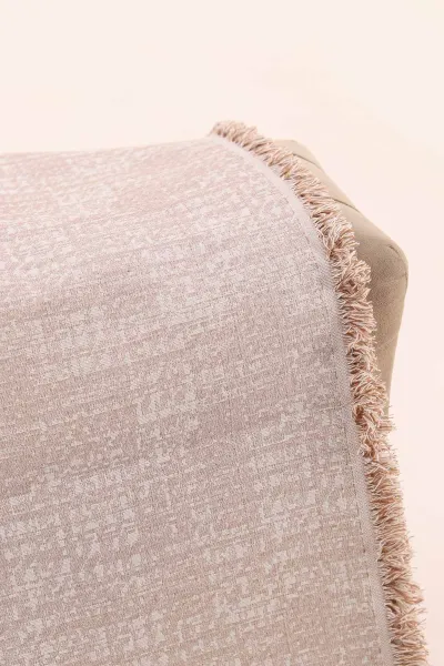 Pudra 180x220 Cm Kaymaz Çok Amaçlı Pamuklu Lüx Çekyat Örtüsü & Koltuk Örtüsü & Koltuk Şalı 385693