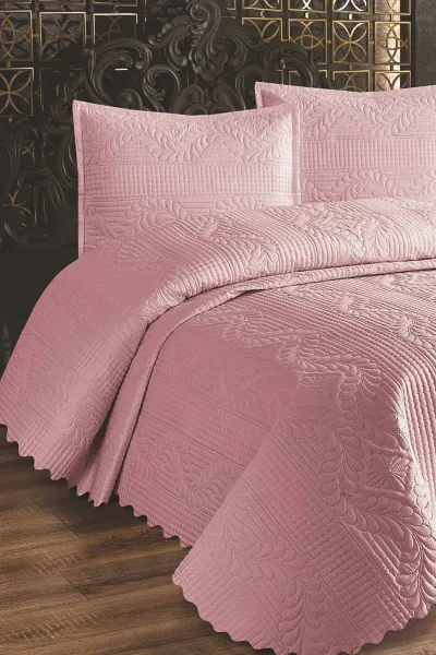 Pudra 180x250 Jumbo Soft Tek Kişilik Yatak Örtüsü 278357