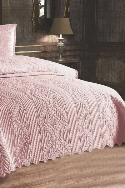 Pudra 180x250 Jumbo Soft Tek Kişilik Yatak Örtüsü 278357