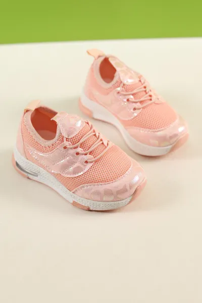 Pudra (22-25 Bebe) Işıklı Desenli Bebe Spor Ayakkabı 257595