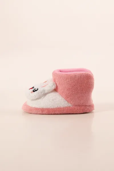 Pudra ( 25 - 30 ) Peluş Figürlü Kız Çocuk Panduf 394651