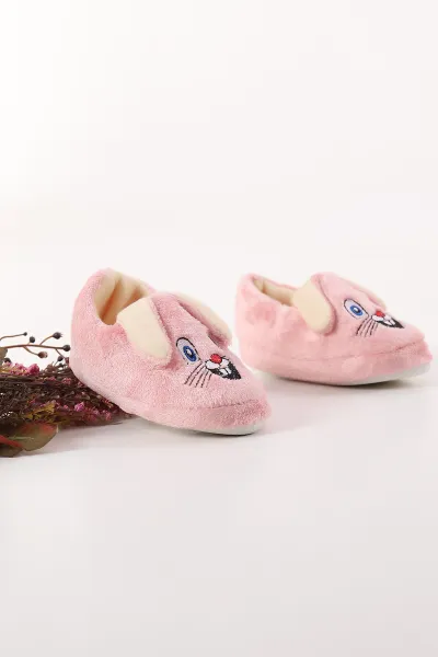 Pudra ( 25 - 30 ) Peluş Figürlü Kız Çocuk Panduf 409536