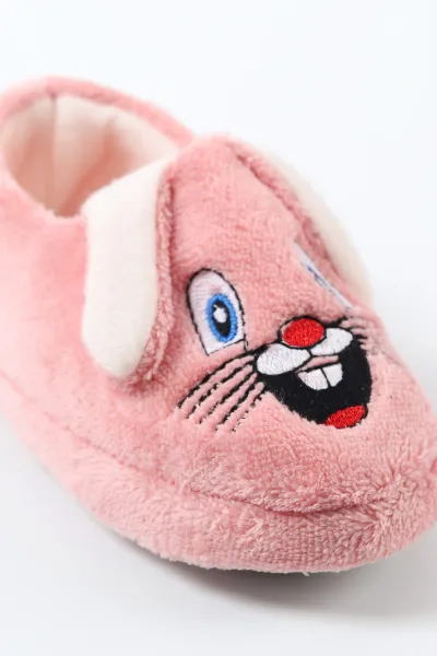Pudra ( 25 - 30 ) Peluş Figürlü Kız Çocuk Panduf 488259