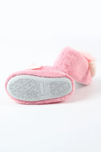 Pudra ( 25 - 30 ) Peluş Figürlü Kız Çocuk Panduf 488273