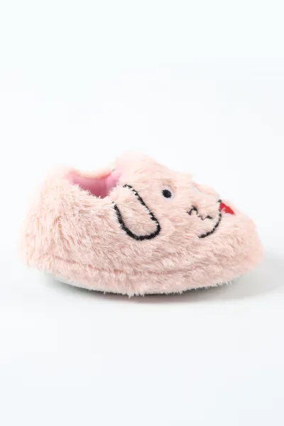 Pudra ( 25 - 30 ) Peluş Figürlü Kız Çocuk Panduf 488293