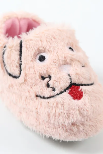 Pudra ( 25 - 30 ) Peluş Figürlü Kız Çocuk Panduf 488293