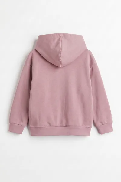 Pudra (3-12 Yaş) Baskılı 3 İp Şardonlu Kapüşonlu Kız Çocuk Sweatshirt 473950