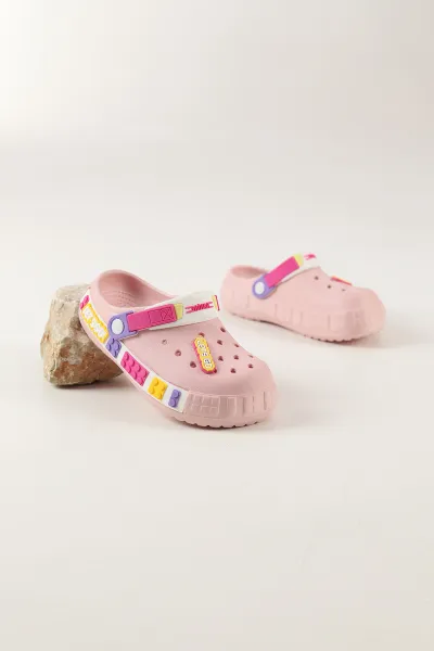Pudra ( 31 - 35 ) Figürlü Kız Çocuk Sandalet 462464