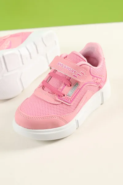 Pudra (31-35 Filet) Kalın Taban Cırtlı Kız Çocuk Spor Ayakkabı 228000