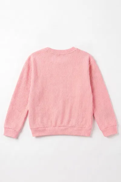 Pudra (4-12 Yaş) Süzene Kiraz Nakışlı Kız Çocuk Sweat 493657