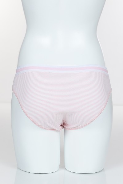 Pudra 4316 Bikini Love Baskılı Çizgili Külot 102262