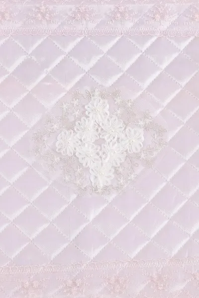 Pudra 47x42x17.5 Cm Dantelli Nakışlı Saten Bohça Hurç 414837