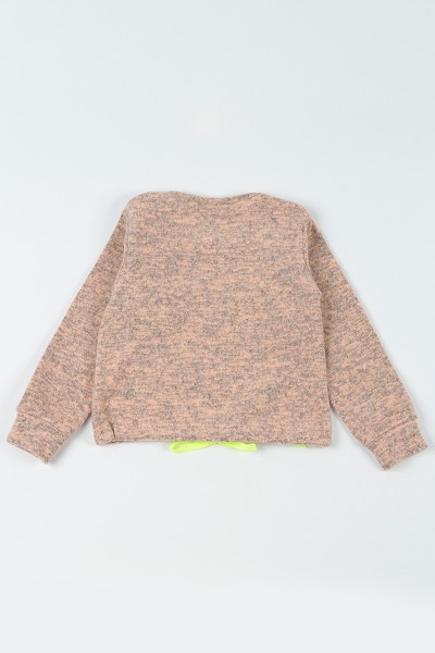 Pudra (5-8 Yaş) Girl Baskılı Dışı Yumoş Kız Çocuk Sweatshirt 92812