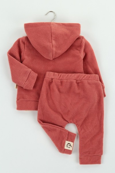 Pudra (6-18 ay) Peluş Cepli Kız Çocuk Takım 127405