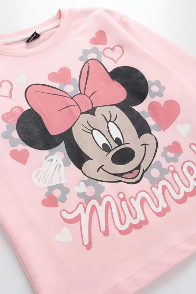 Pudra (7-10 Yaş)Karakter Baskılı Kız Çocuk Pijama Takımı 476909