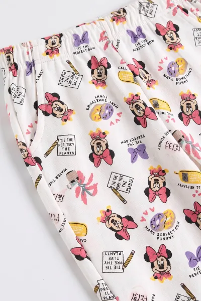 Pudra (7-10 Yaş)Karakter Baskılı Kız Çocuk Pijama Takımı 476909