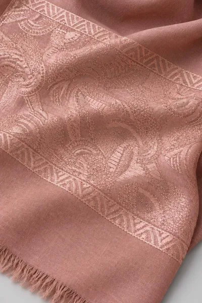 Pudra 70x180 Cm Elara Premium Jakarlı Pamuk Şal 494277