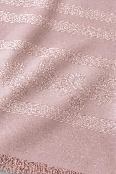 Pudra 70x180 Cm Floral Premium Jakarlı Pamuk Şal 494059