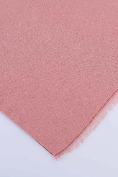 Pudra 70x180 Cm Mimoza Premium Jakarlı Pamuk Şal 494026