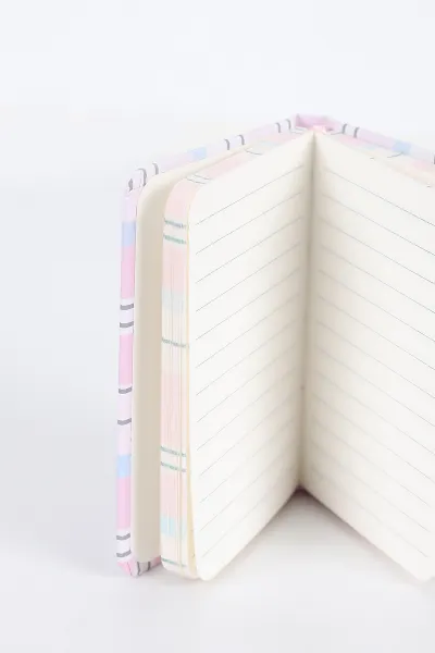 Pudra 7x10 Cm Desenli Lastikli Bloknot Defter-Notebook 392507