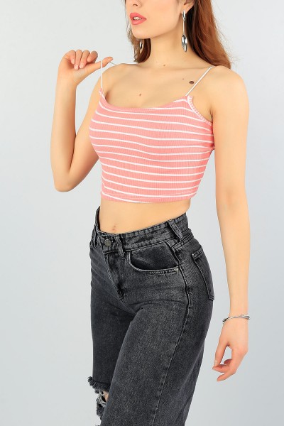 Pudra Askılı Bayan Crop Atlet 60228