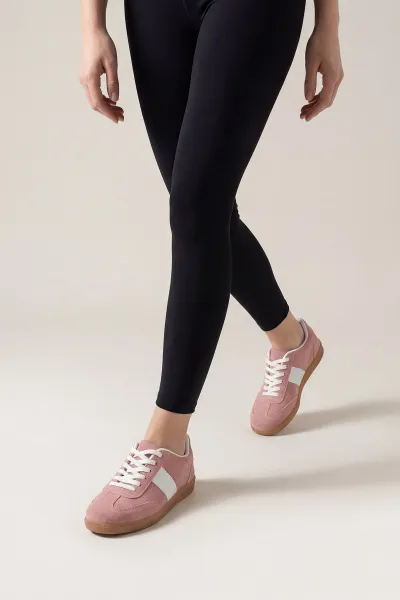 Pudra Bağcıklı Kadın Spor Ayakkabı 449531