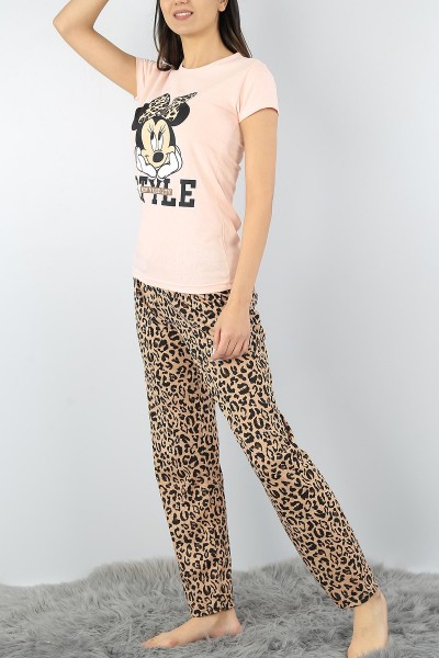Pudra Baskılı Bayan Pijama Takımı 52342