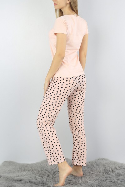 Pudra Baskılı Bayan Pijama Takımı 54410