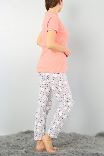 Pudra Baskılı Bayan Pijama Takımı 59772