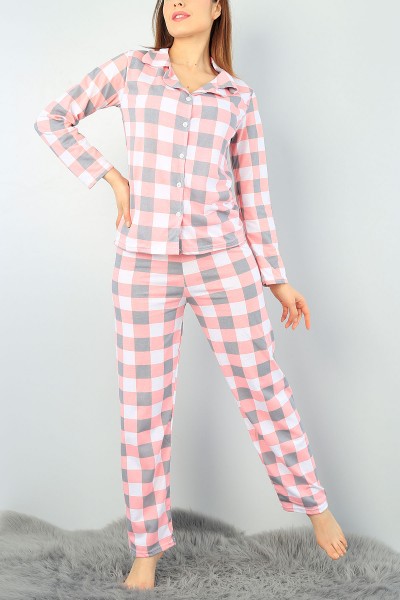 Pudra Baskılı Bayan Pijama Takımı 61621