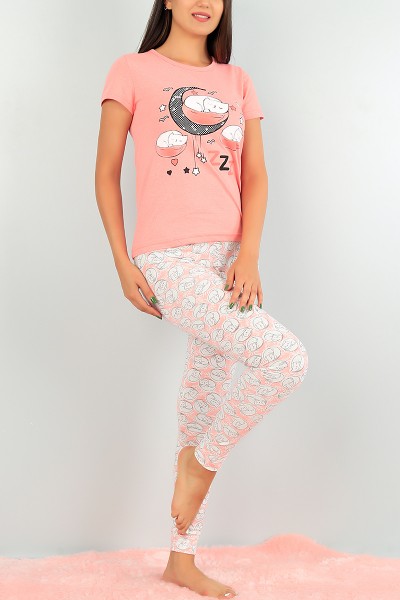 Pudra Baskılı Bayan Pijama Takımı 73481