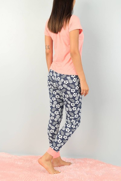 Pudra Baskılı Bayan Pijama Takımı 73623
