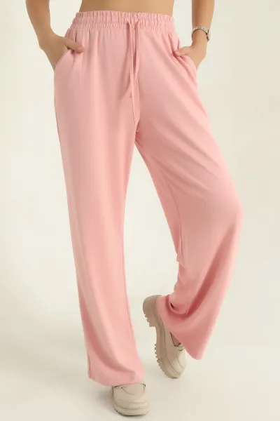 pudra-bel-lastikli-cepli-modal-kadin-pantolon-366742