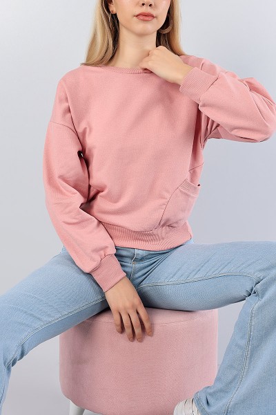 Pudra Cep Tasarım Bayan Sweat 77487