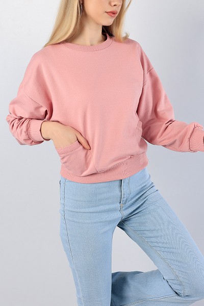 Pudra Cep Tasarım Bayan Sweat 77487