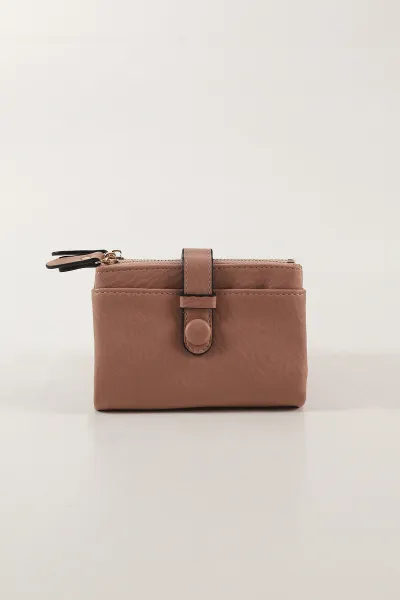 Pudra Çıt Çıt Kapaklı Bol Gözlü Kadın Cüzdan 446162