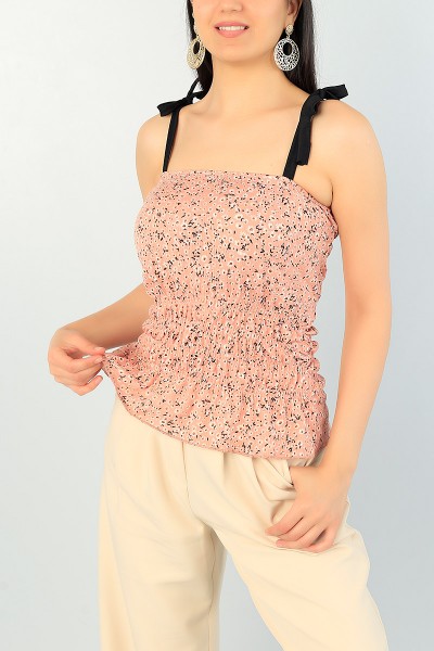 Pudra Desenli Beli Gipeli Bluz 67076