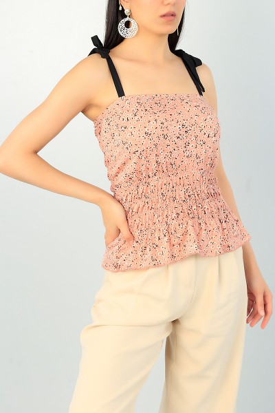Pudra Desenli Beli Gipeli Bluz 67076