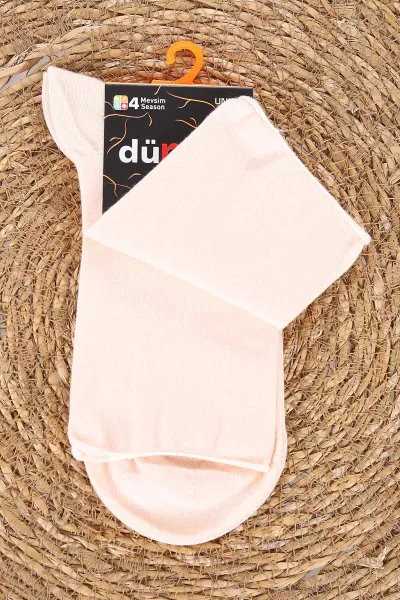 Pudra Dört Mevsim Kadın Modal Lastiksiz Çorap (36-40) 477015