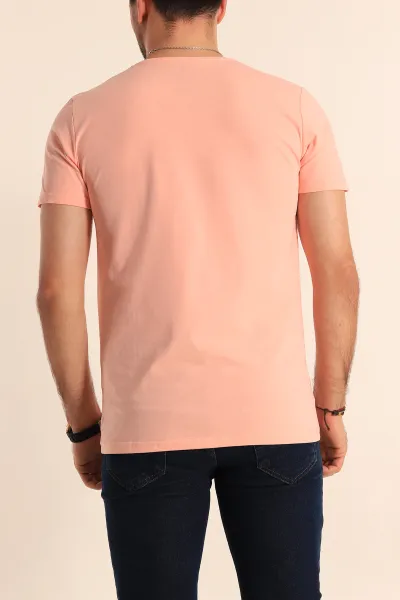 Pudra Düz Kesim Basic Erkek Tişört 169573