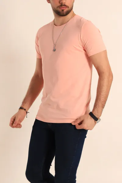 Pudra Düz Kesim Basic Erkek Tişört 169573